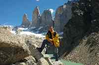 Nationalpark Torres del Paine, Martin beim Mirador Torres